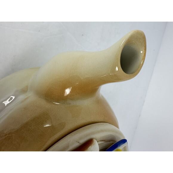 1987 England Sunshine Ceramics COTTAGE LOAF BREAD AND BUTTER TEAPOT with CRAZING - Picture 12 of 16